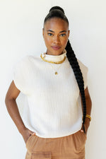 mode, simone power shoulder sweater
