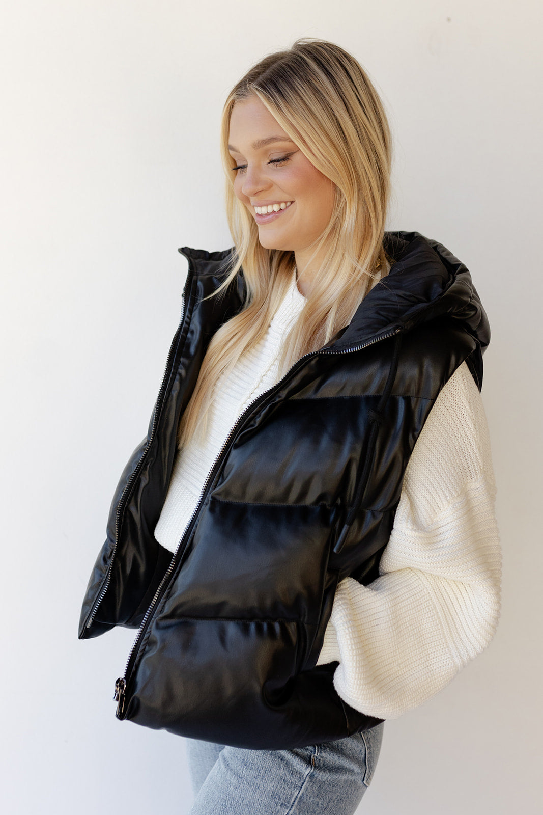 mode, zoya leather vest