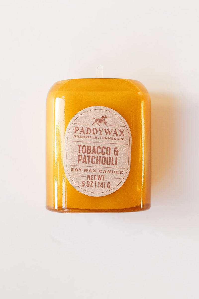 mode, vista candle, tabacco + patchouli