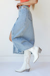 mode, quinn denim skirt