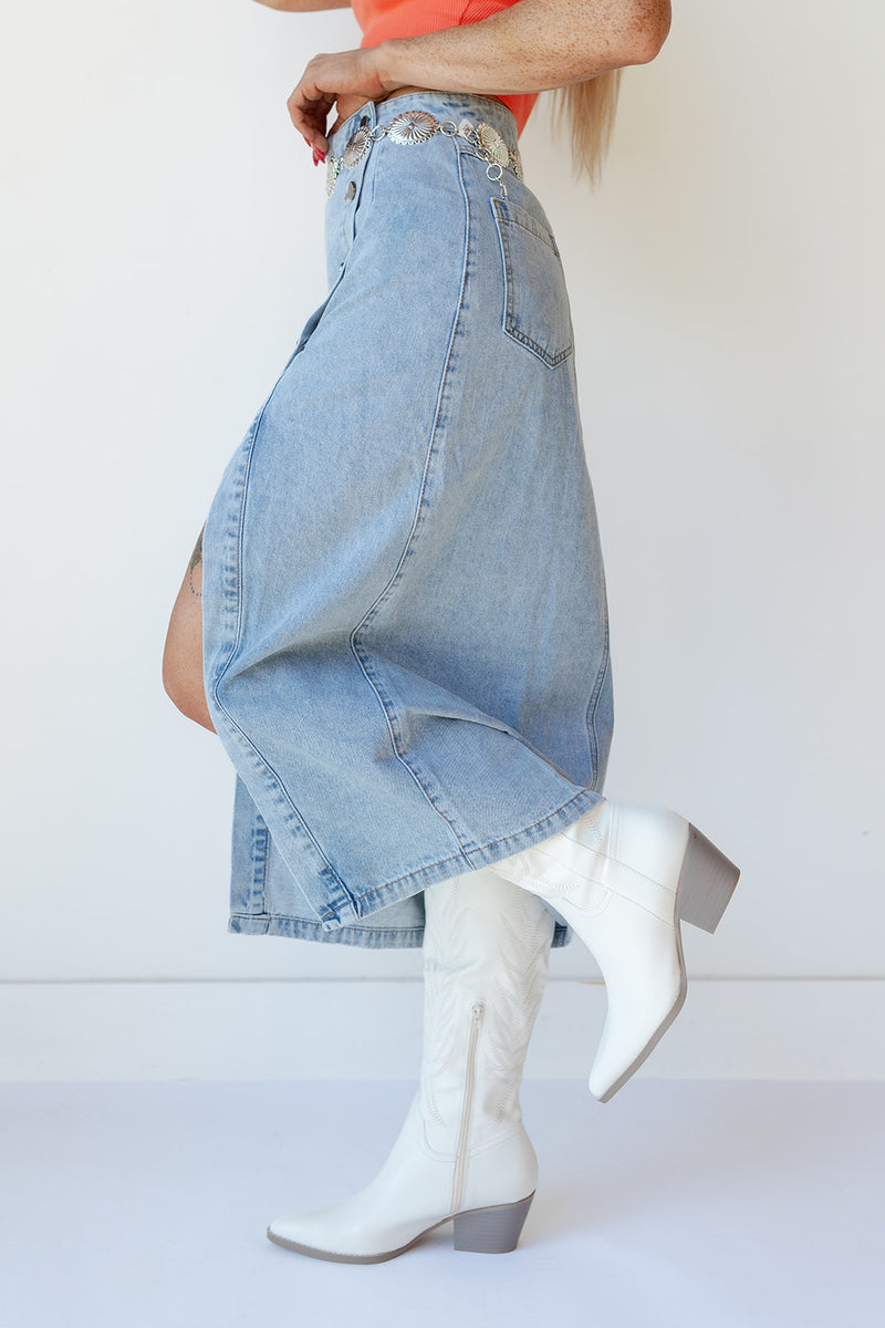 mode, quinn denim skirt