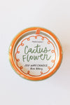 mode, hand painted candle, cactus flower