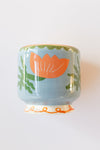 mode, hand painted candle, cactus flower
