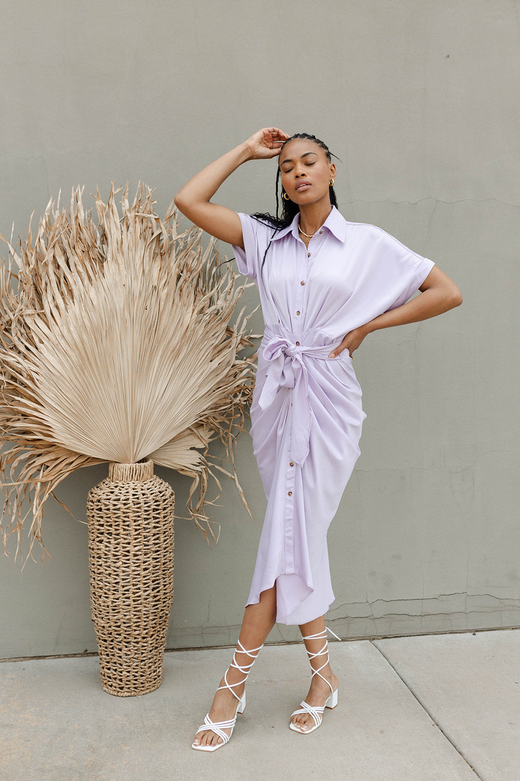 mode, rory midi tie dress