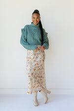 mode, holland high neck knit sweater