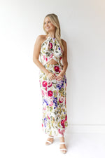 mode, fruit cut-out maxi dress