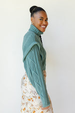 mode, holland high neck knit sweater