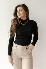 mode, macie mock neck top