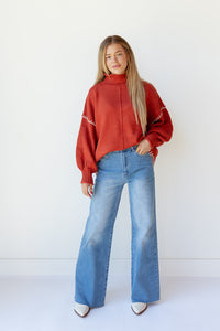 mode, cassandra mock neck sweater