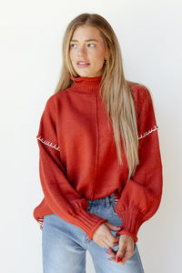 mode, cassandra mock neck sweater