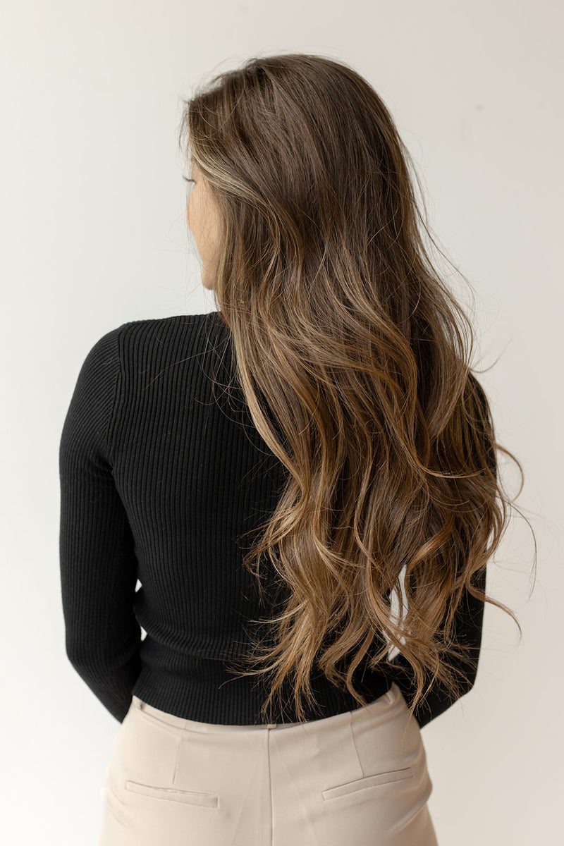 mode, macie mock neck top