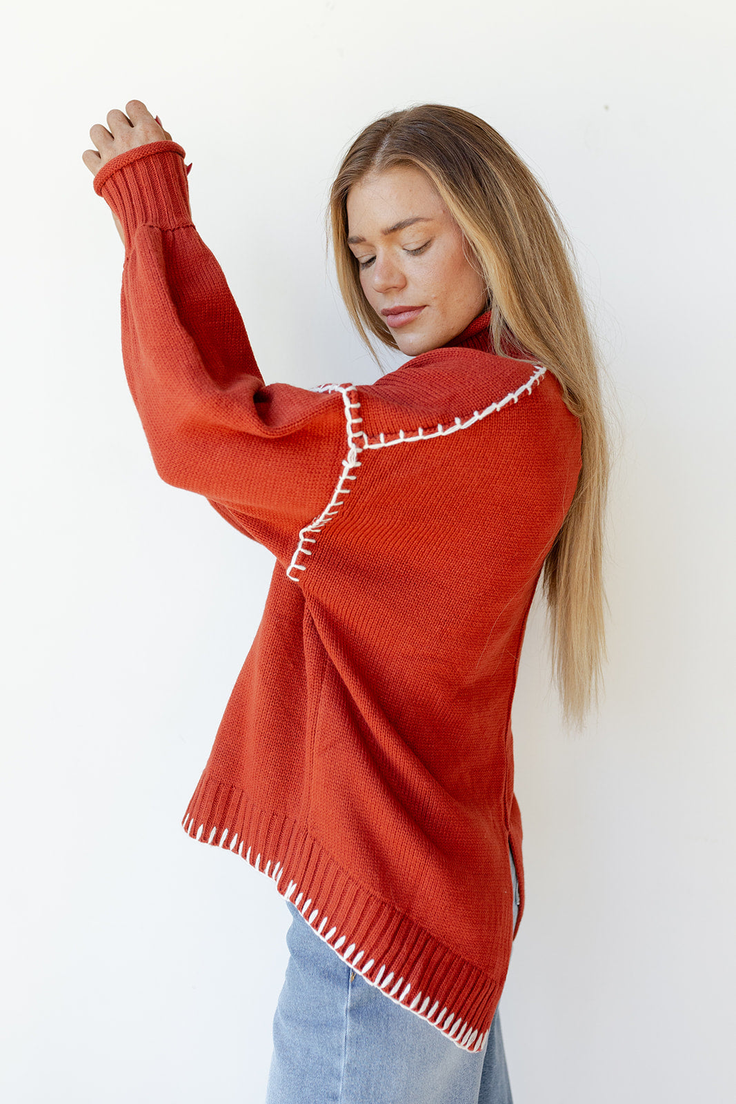 mode, cassandra mock neck sweater