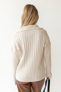mode, seaside collar knit sweater
