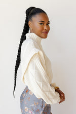 mode, holland high neck knit sweater