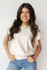 mode, melina ruffle top