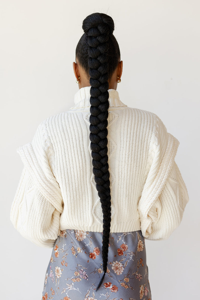 mode, holland high neck knit sweater