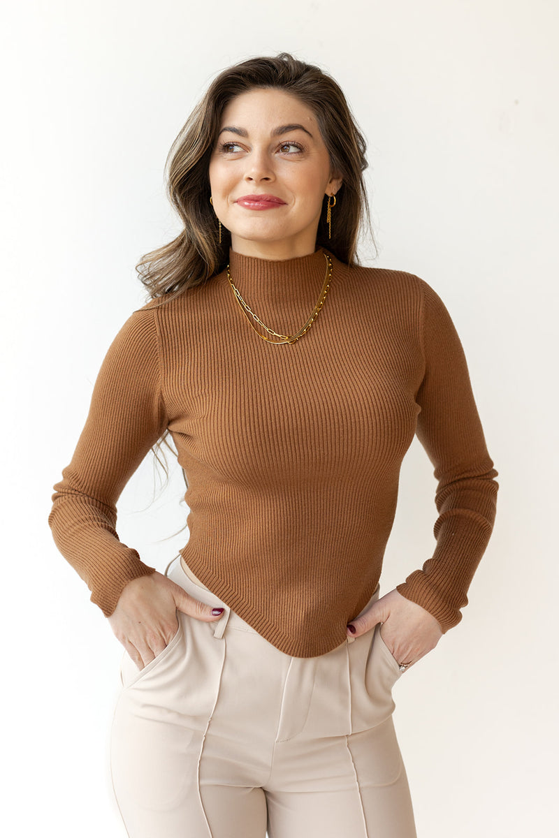 mode, zion mock neck top