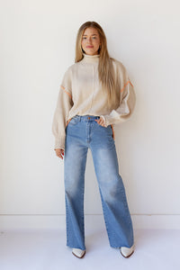 mode, cassandra mock neck sweater
