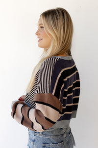 mode, scout striped cropped sweater