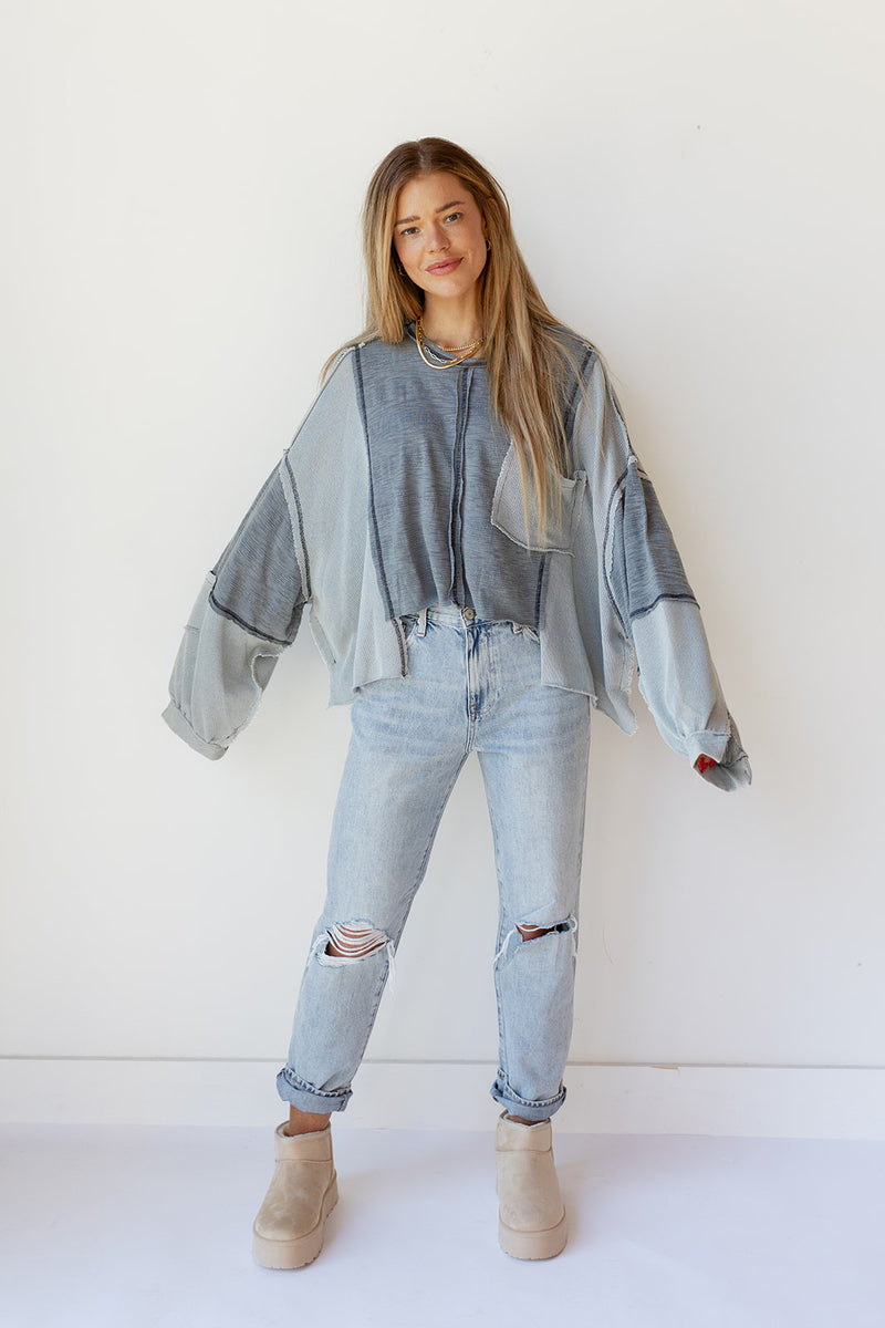 mode, camryn crop long sleeve
