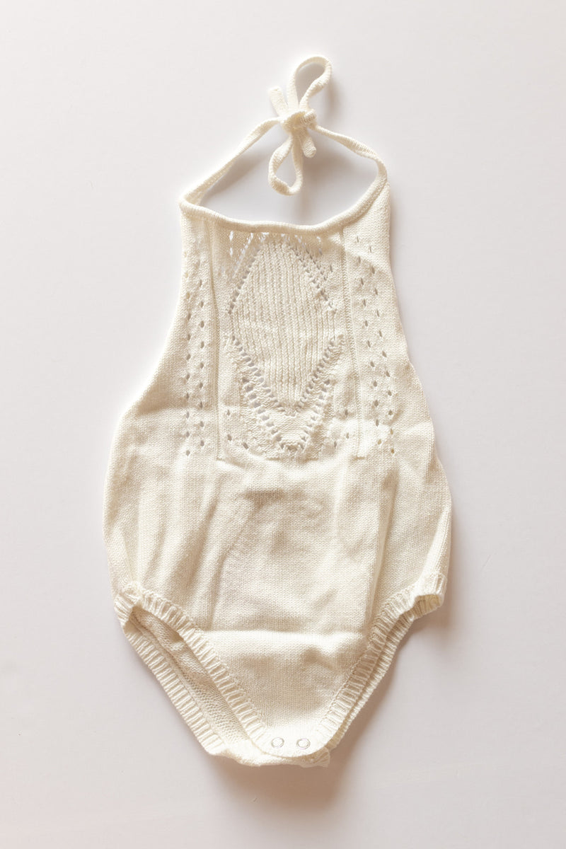 mode, drake crochet halter romper