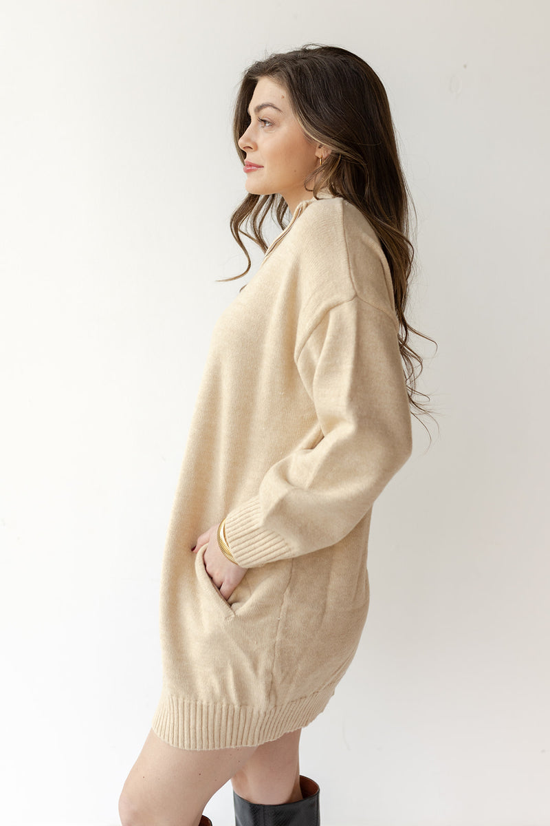 hadleigh half zip sweater dress