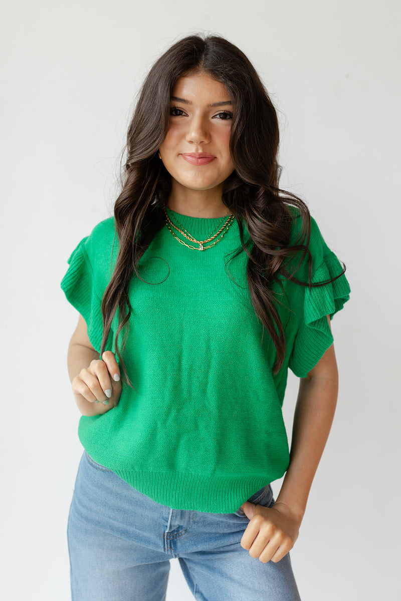 mode, melina ruffle top
