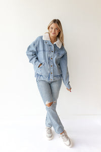 mode, maverick sherpa denim jacket