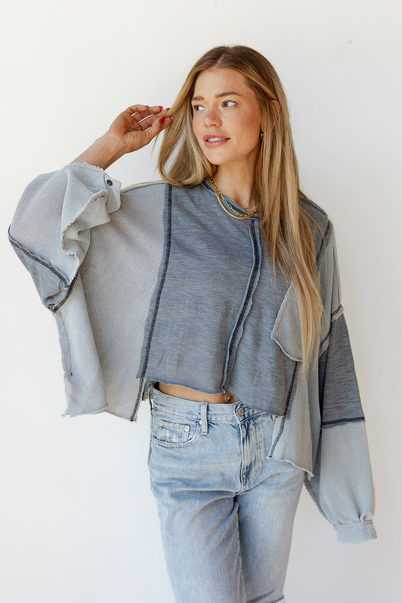 mode, camryn crop long sleeve