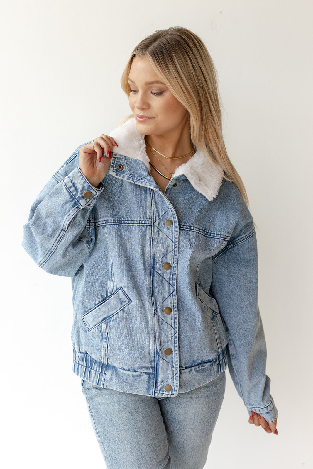 mode, maverick sherpa denim jacket