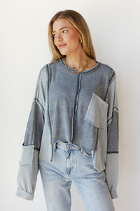mode, camryn crop long sleeve