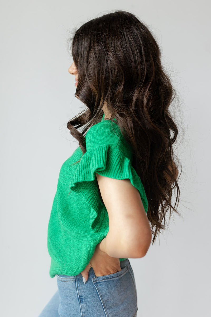mode, melina ruffle top