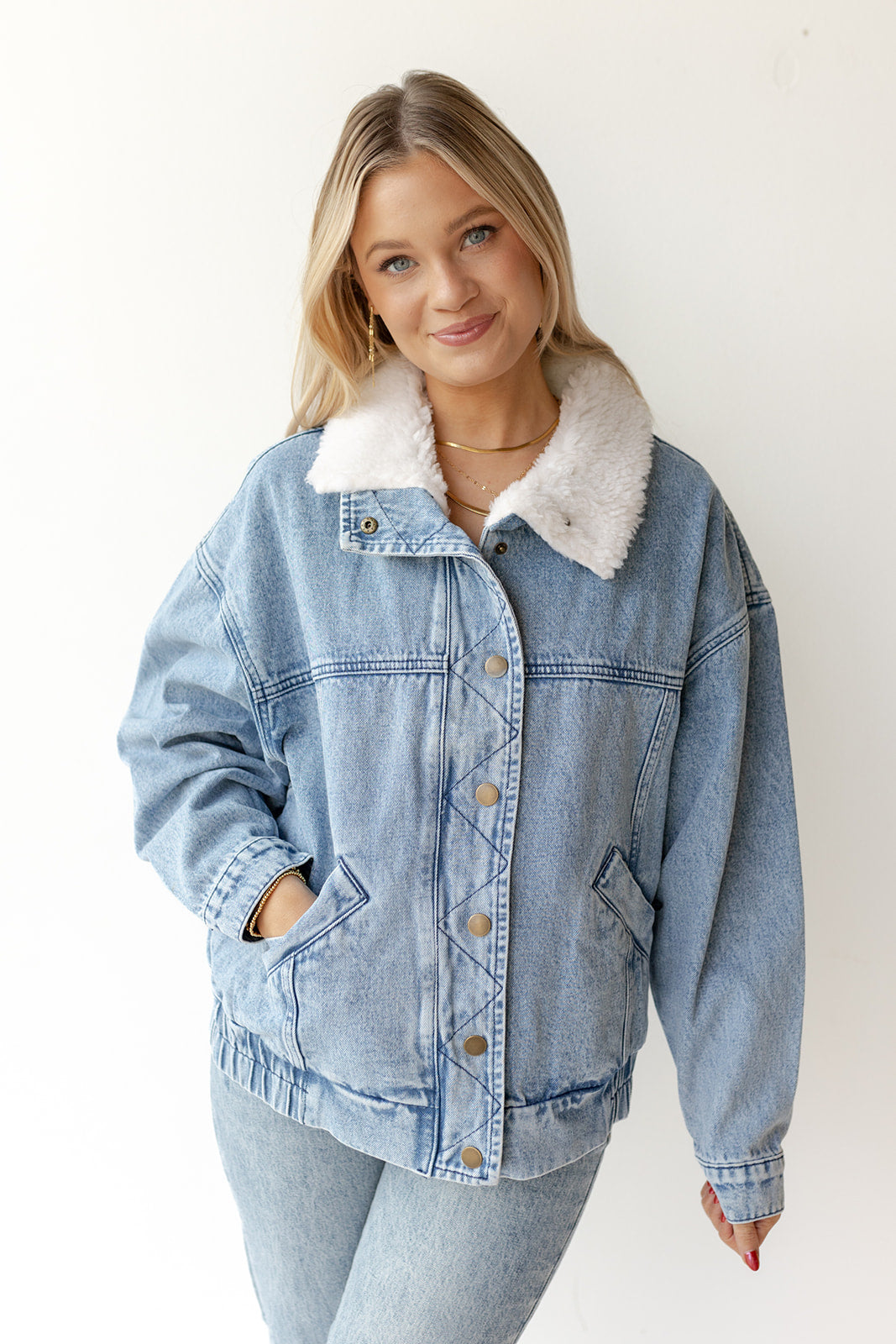 mode, maverick sherpa denim jacket