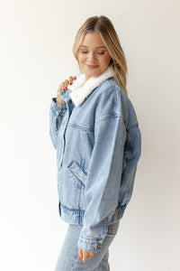 mode, maverick sherpa denim jacket
