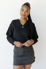 mode, nancy v-neck sweater