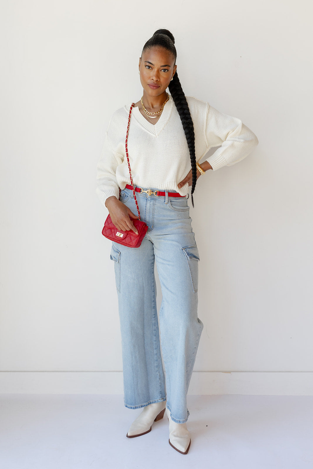 mode, nancy v-neck sweater