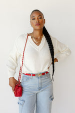 mode, nancy v-neck sweater