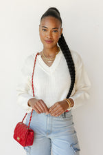 mode, nancy v-neck sweater