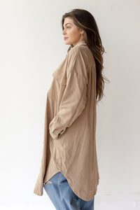 mode, long corduroy jacket