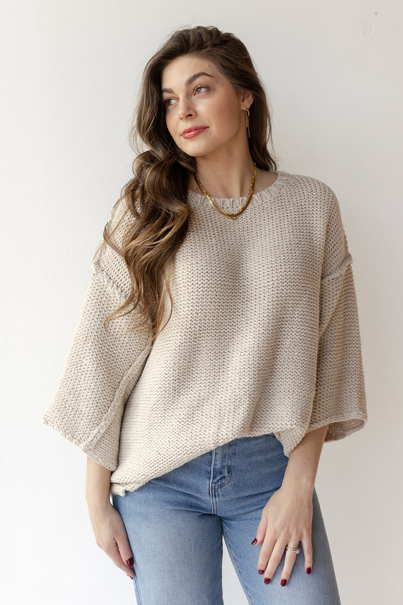 mode, denver dolman sleeve knit sweater