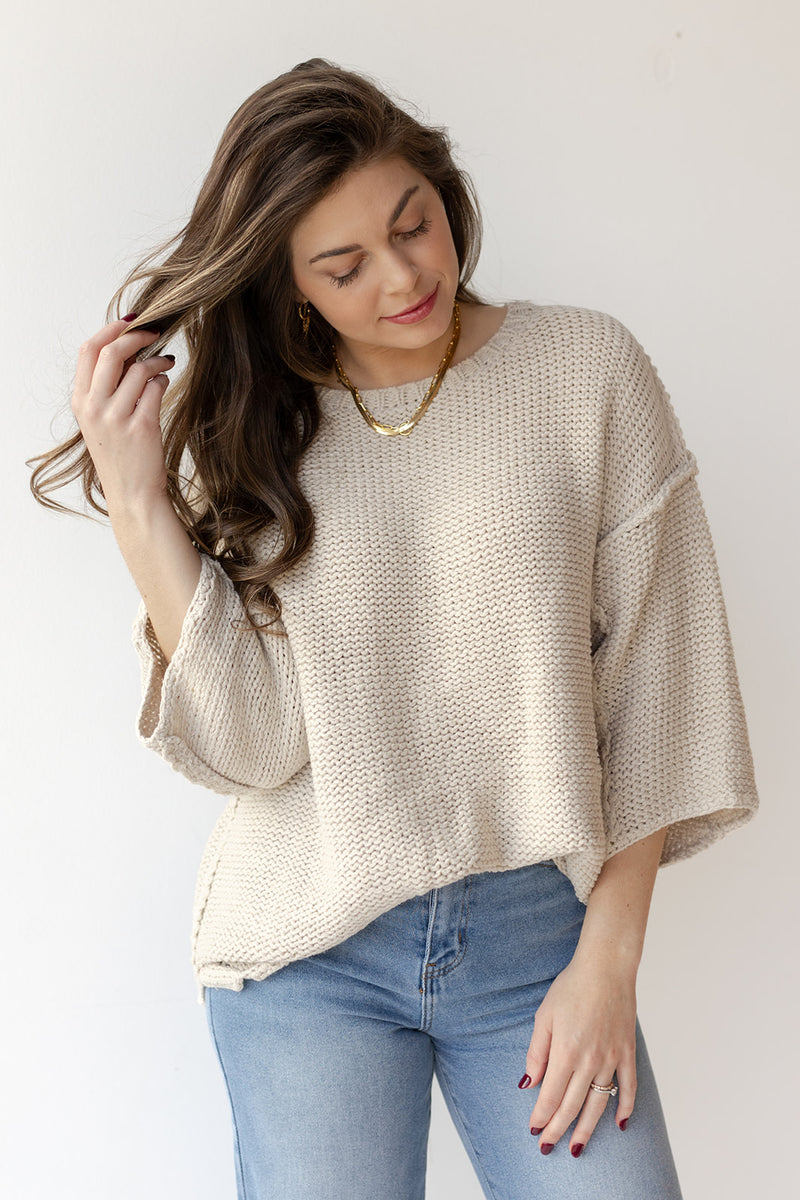 mode, denver dolman sleeve knit sweater