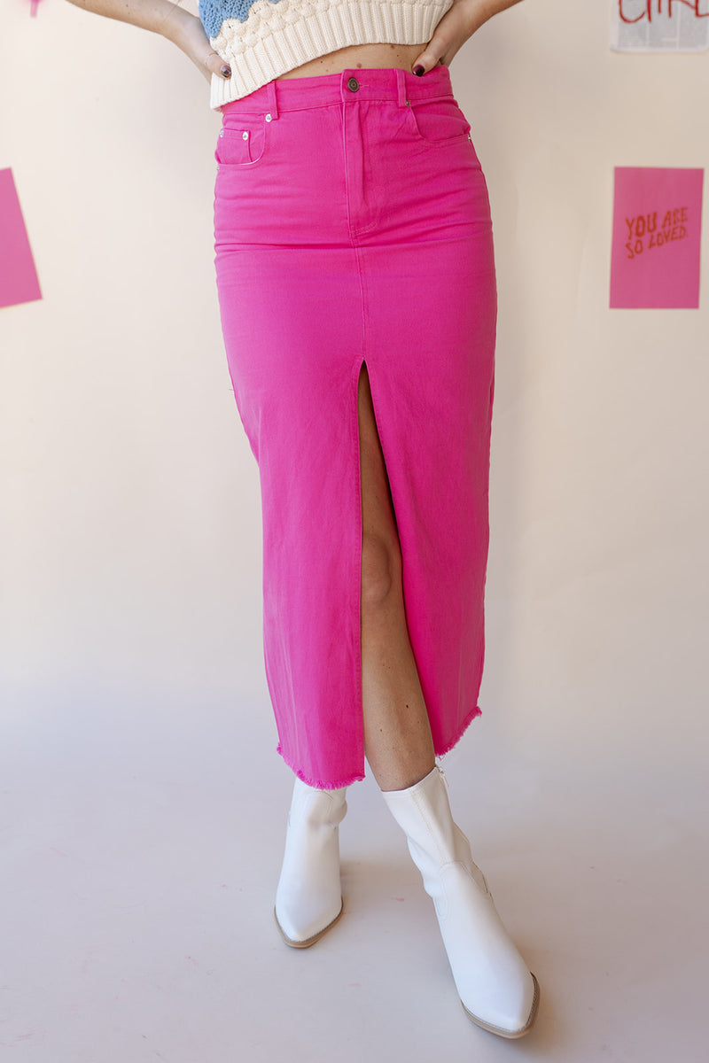 mode, leo denim skirt