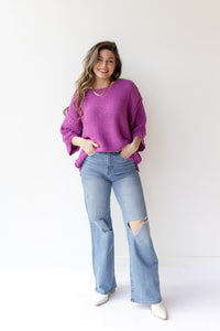 mode, delaney dolman sleeve boxy sweater