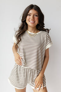 mode, emery stripe knit shorts