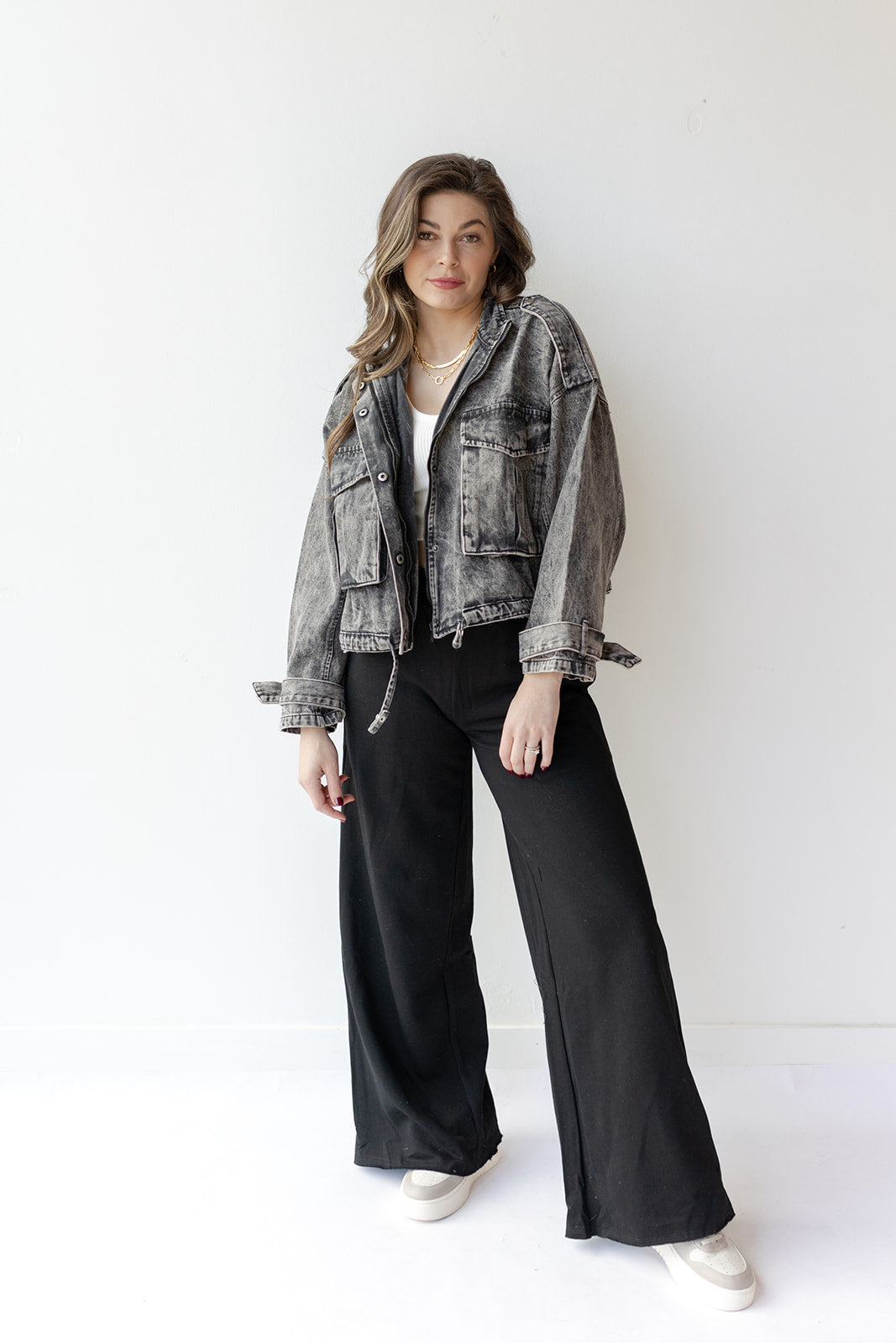 mode, karla oversized denim jacket