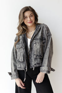 mode, karla oversized denim jacket