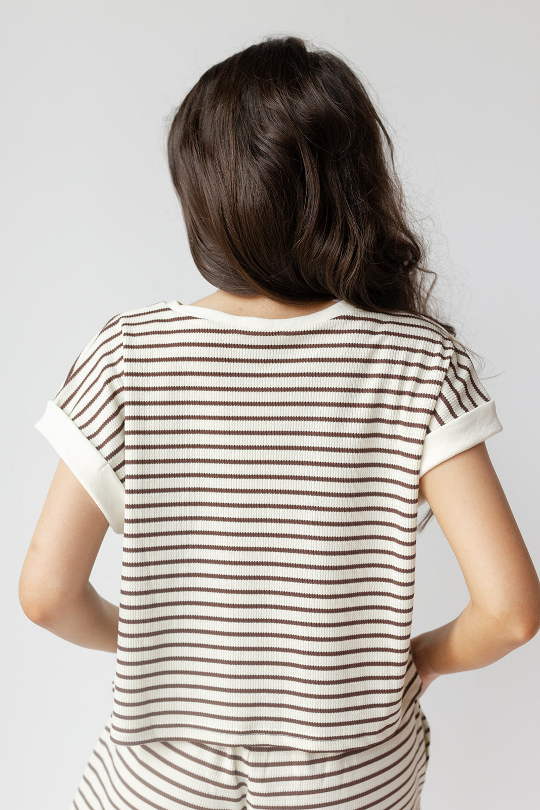 mode, emery stripe knit top