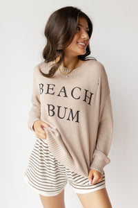 mode, beach bum distressed sweater