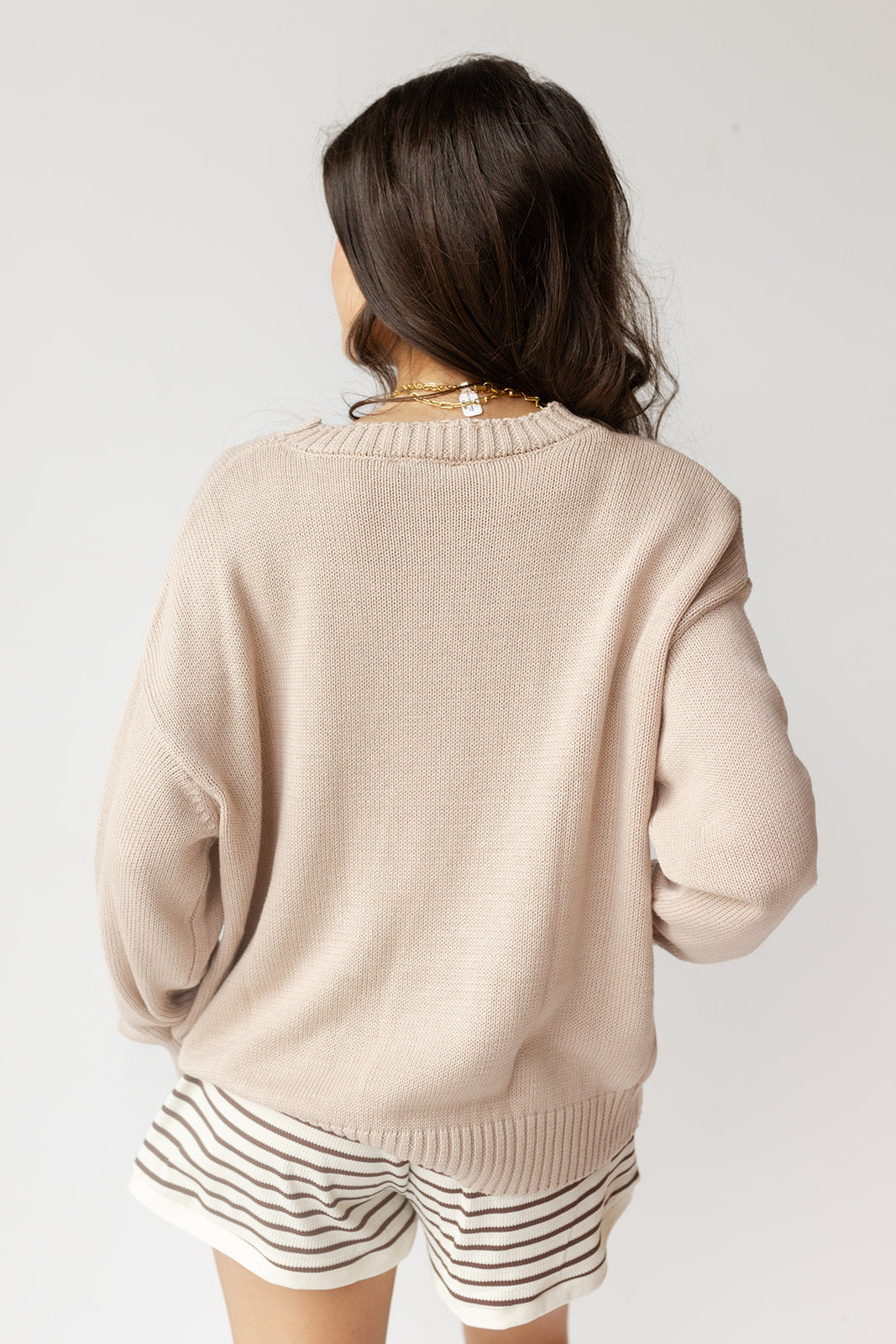 mode, beach bum distressed sweater