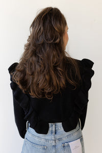mode, romina ruffle sweater